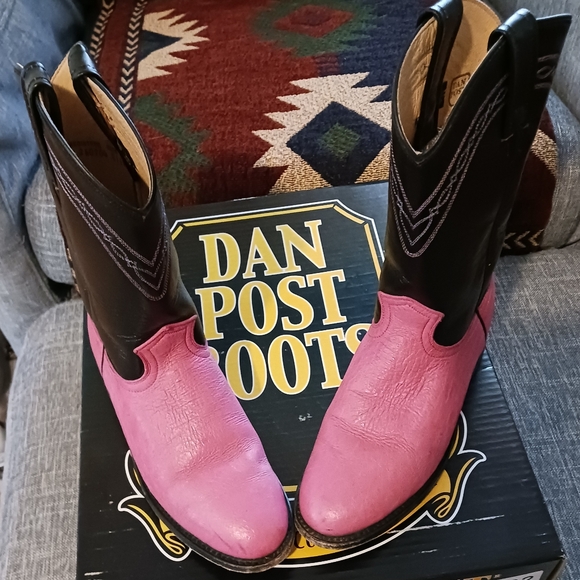 Dan Post Shoes - Dan Post Pink and Black Heeled Boots